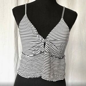 NWT Aerie Black and White Cropped Top